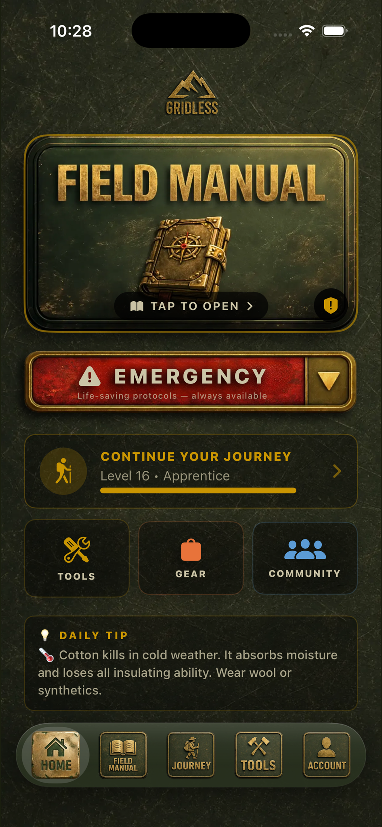 Gridless Home Screen